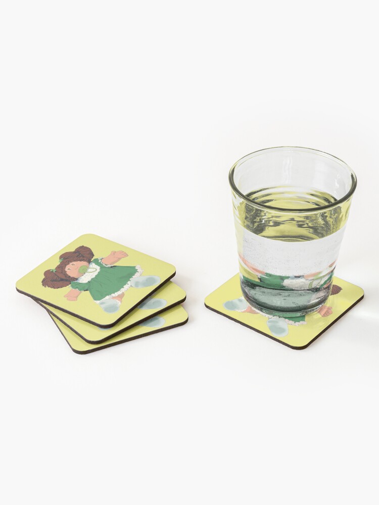 Alternate view of Cabbage patch kids doll brown hair Coasters (Set of 4)