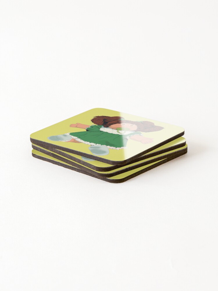 Alternate view of Cabbage patch kids doll brown hair Coasters (Set of 4)