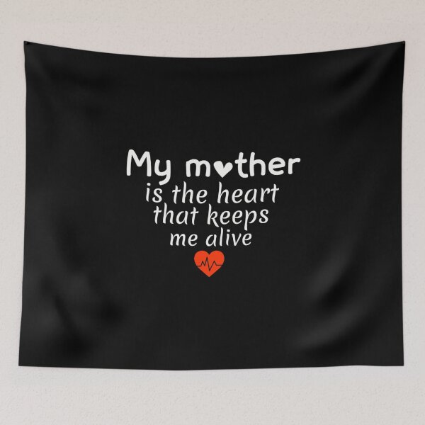 Artikelvorschau, Meine Mutter ist das Herz, das mich am Leben hält: Mom Shirt Erstaunliches Muttertagsgeschenk Muttertags-T-Shirt entworfen und verkauft von Chamssou.