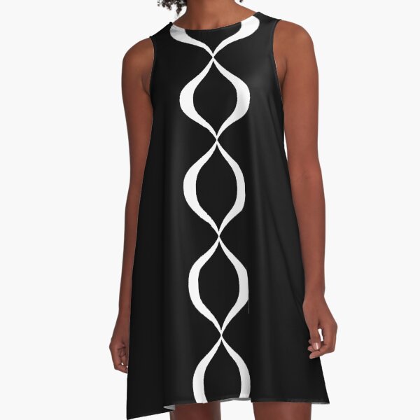 Black & White Mod Loop A-Line Dress