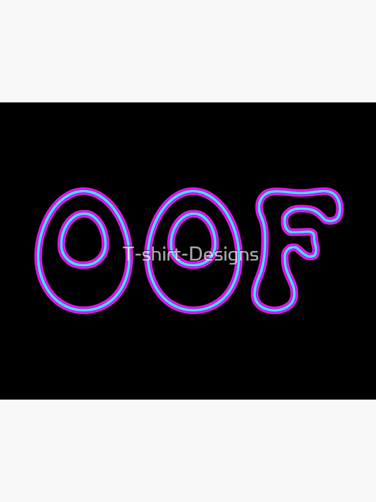 Oof Roblox Games Art Board Print By T Shirt Designs Redbubble - neon purple roblox logos