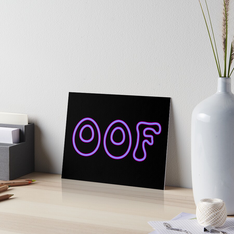 Oof Roblox Games Art Board Print By T Shirt Designs Redbubble - oof roblox oof t shirts redbubble roblox meme on