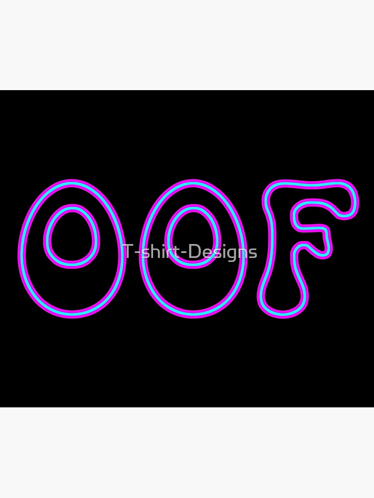 Oof Roblox Games Postcard By T Shirt Designs Redbubble - logo roblox neon icon