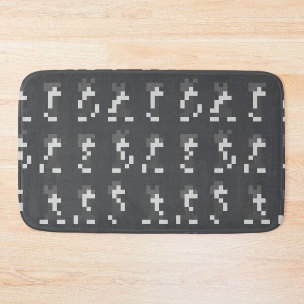Item preview, Lemmings walk cycle pixel art (Black and white) designed and sold by ertxyz.