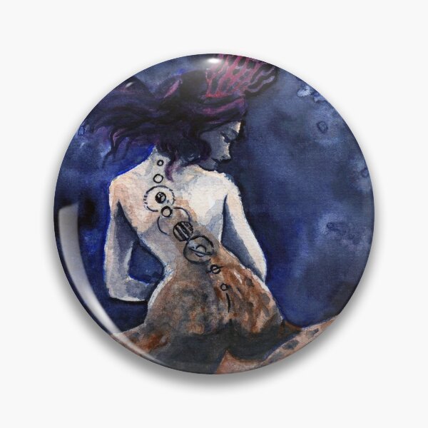 Item preview, Watercolor constellation Mermaid designed and sold by LeBakarau.