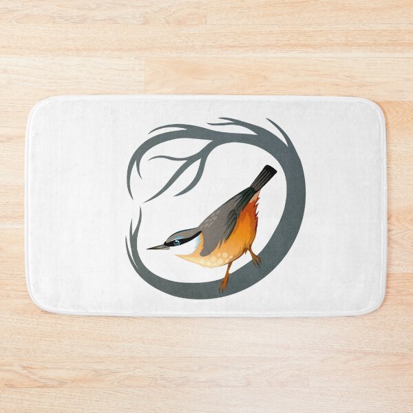Item preview, Nuthatch on a branch designed and sold by nadine-colin.