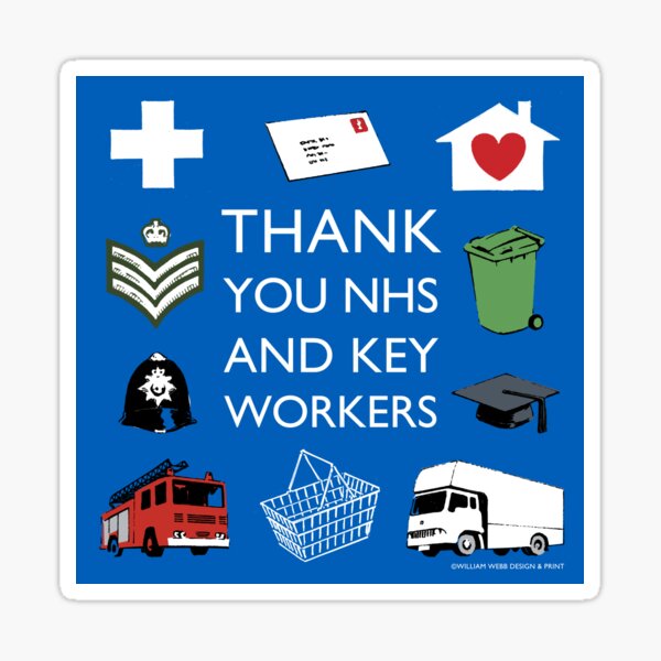 Thank you key workers Sticker