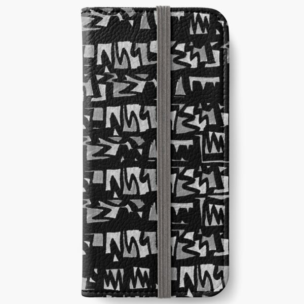 Graffiti-Style schwarz weiß iPhone Flip-Case