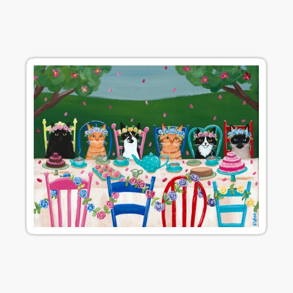 The Cats Tea Party Sticker