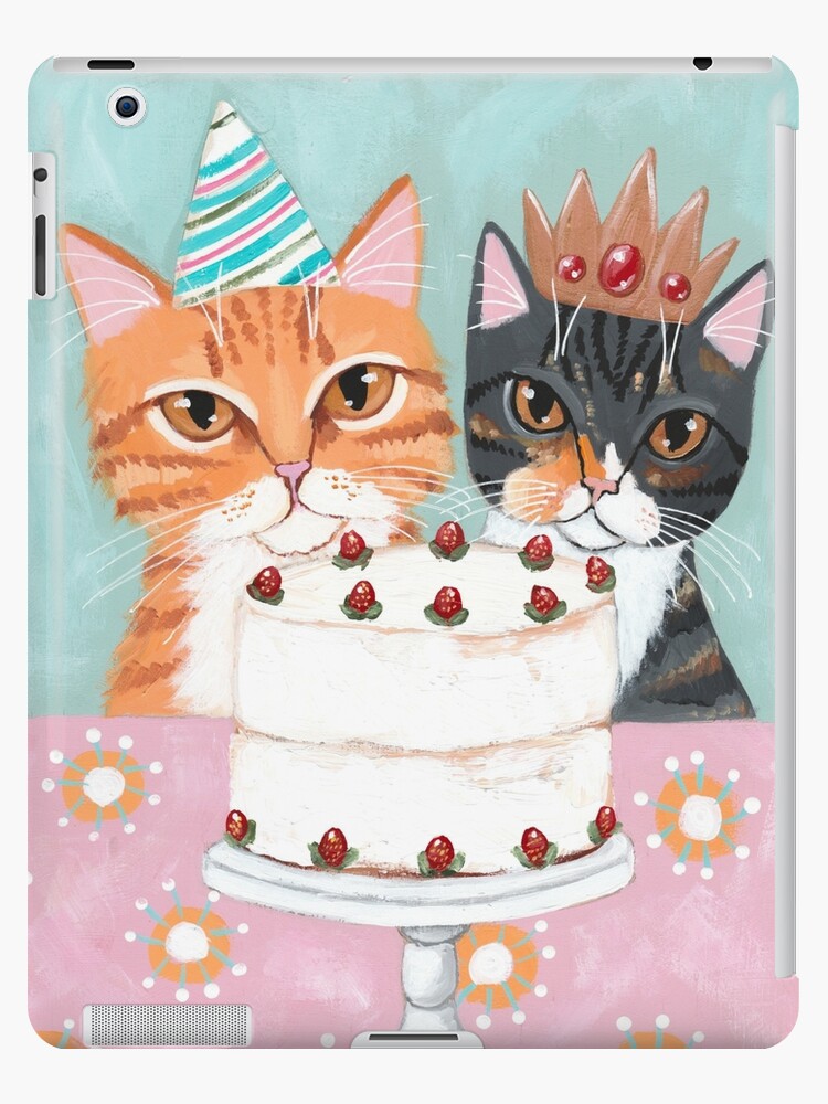 Coque Et Skin Adhesive Ipad Chats Joyeux Anniversaire Par Kilkennycat Redbubble