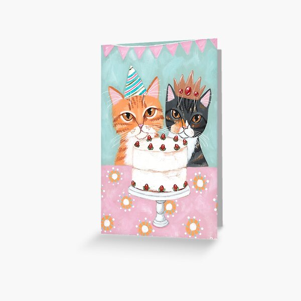 Item preview, Happy Birthday Cats designed and sold by KilkennyCat Art.