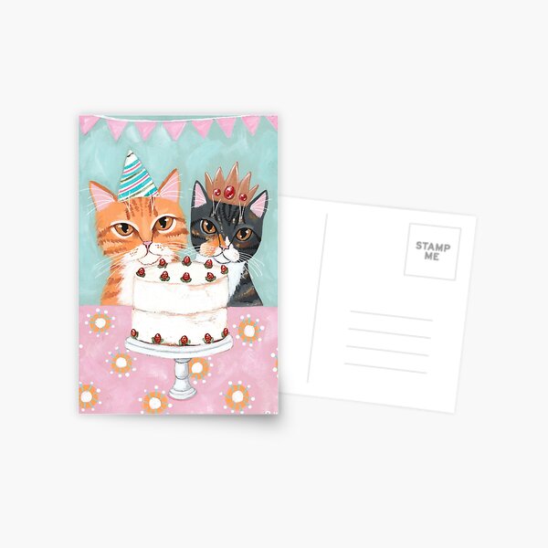 Item preview, Happy Birthday Cats designed and sold by KilkennyCat Art.