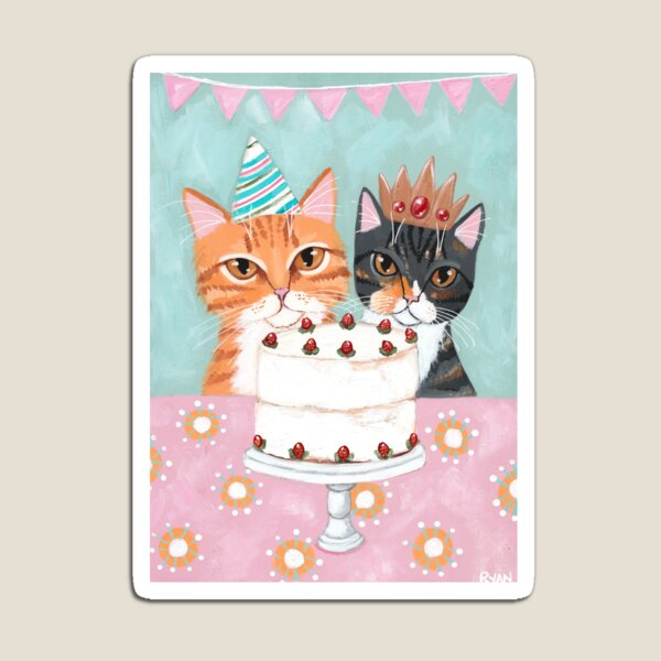 Item preview, Happy Birthday Cats designed and sold by KilkennyCat Art.