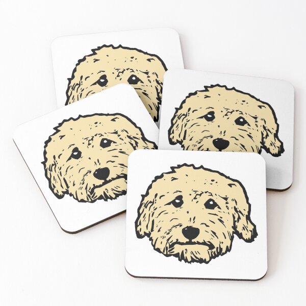 Item preview, Apricot Doodles on white - cream Goldendoodle! Black Labradoodle! Adorable Poodles teddy bear dog - in many colors! designed and sold by smooshfaceutd.