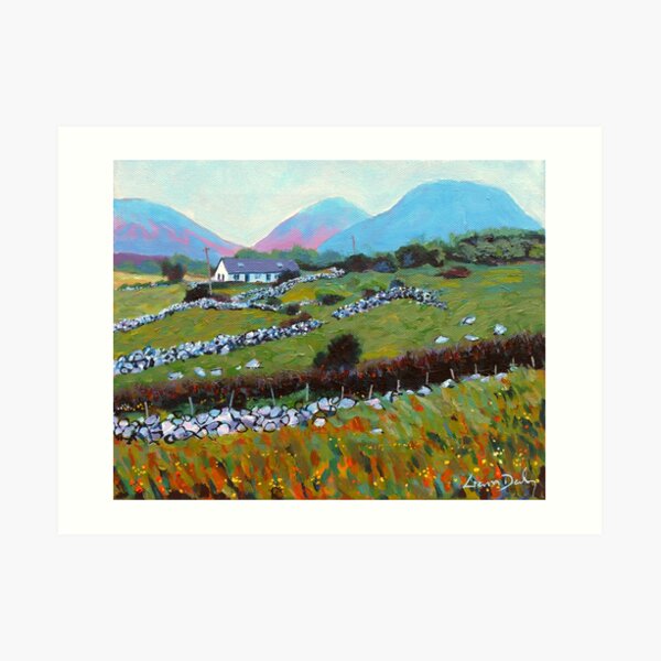 Connemara Cottage, County Galway, Ireland Art Print