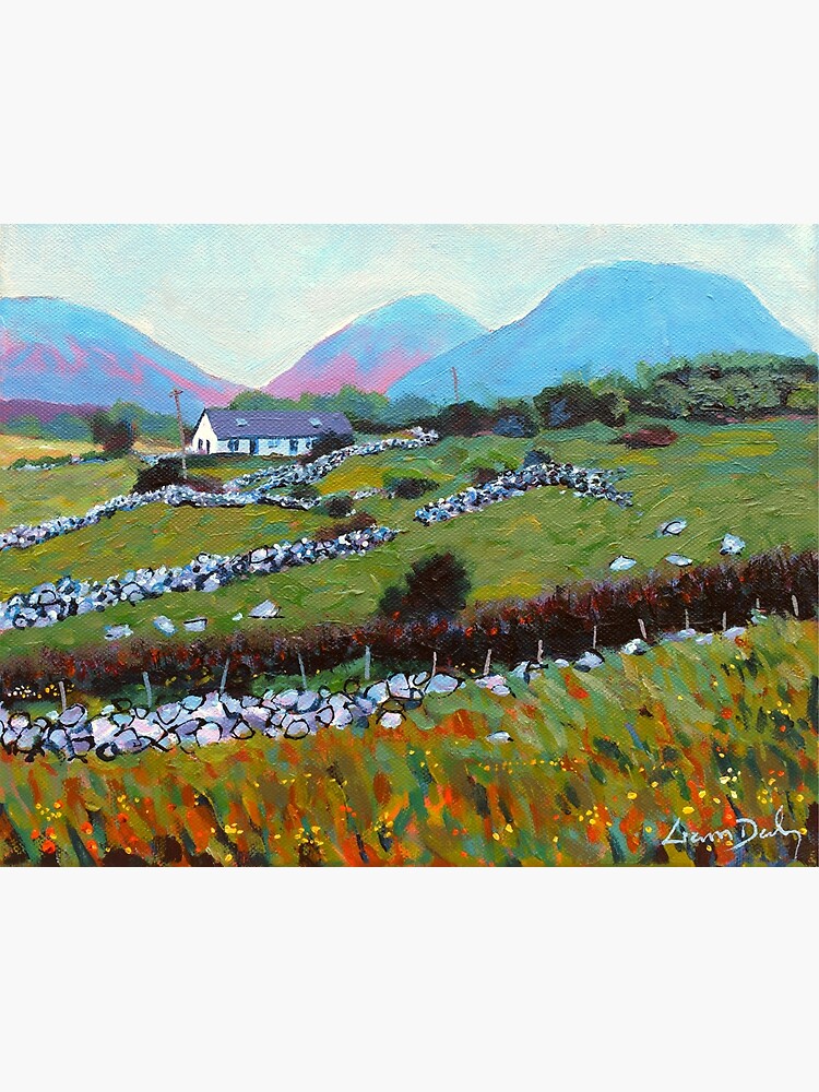 Artwork view, Connemara Cottage, County Galway, Ireland designed and sold by eolai