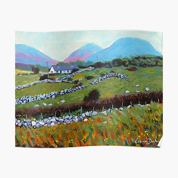 Connemara Cottage, County Galway, Ireland Poster