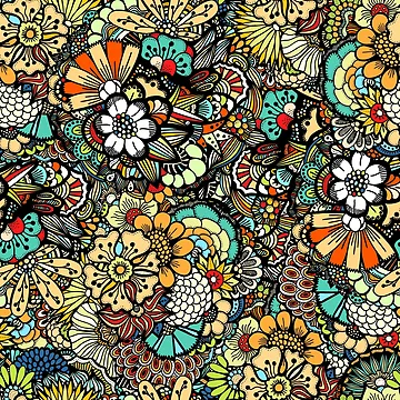 Artwork thumbnail, Floral Strong Color Pattern by IntegrityDesign