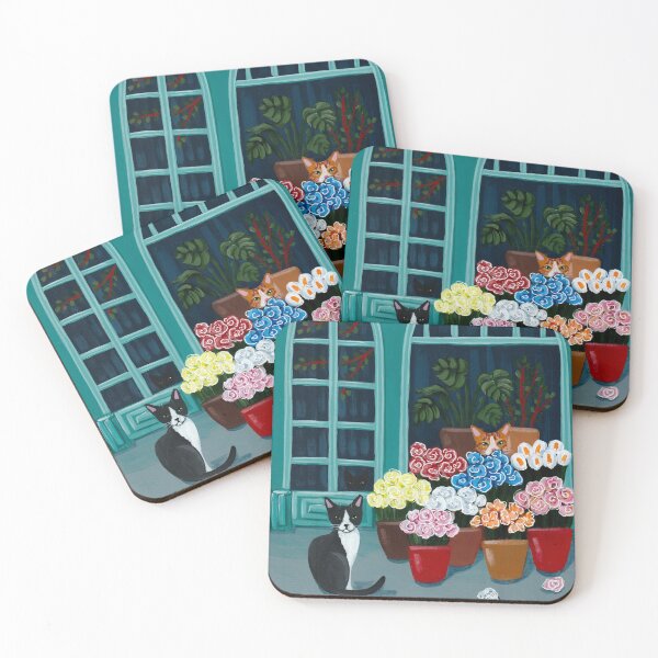 Item preview, The Flower Shop Cats designed and sold by KilkennyCat Art.