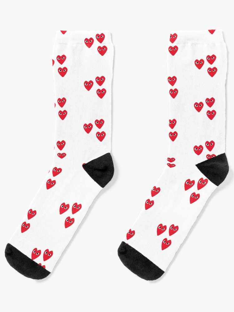 cdg heart socks