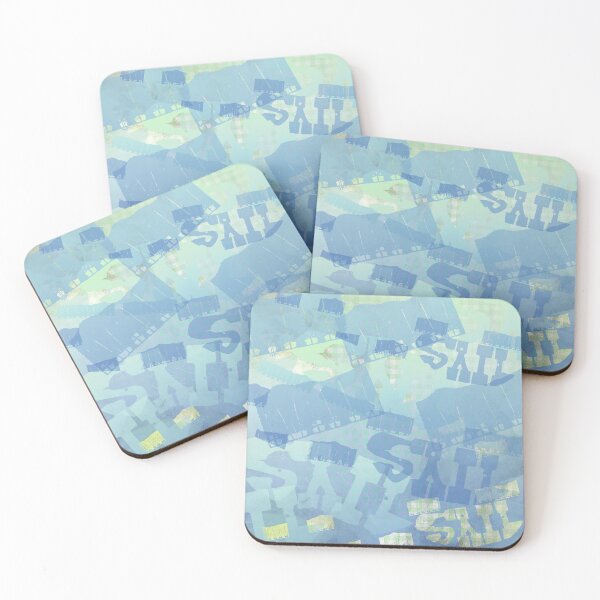 Item preview, Copy of Sail and Boats in green, blue designed and sold by WatersEdgeGal.