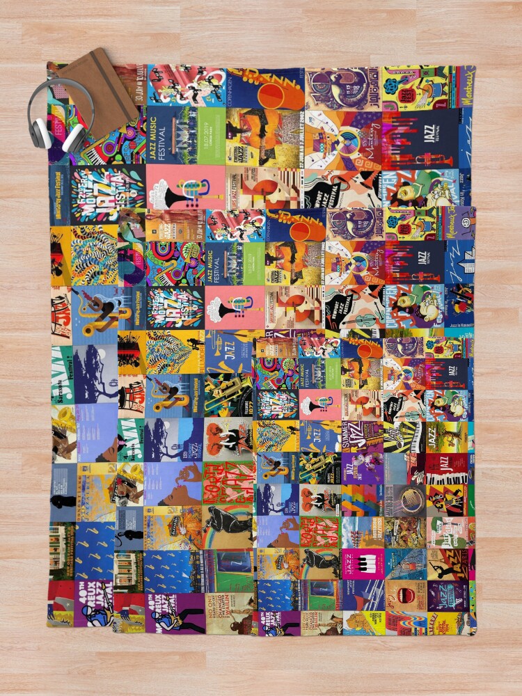 "Jazz Festivals" Throw Blanket for Sale by MontageMadness Redbubble