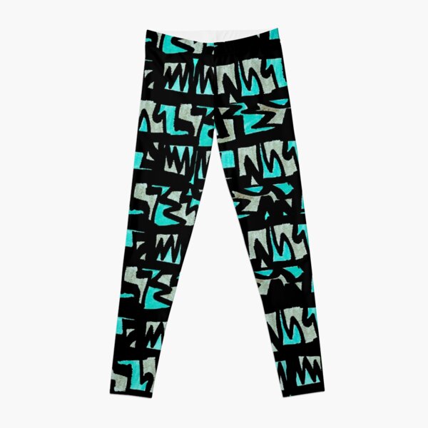 Graffiti-Style Grün Leggings