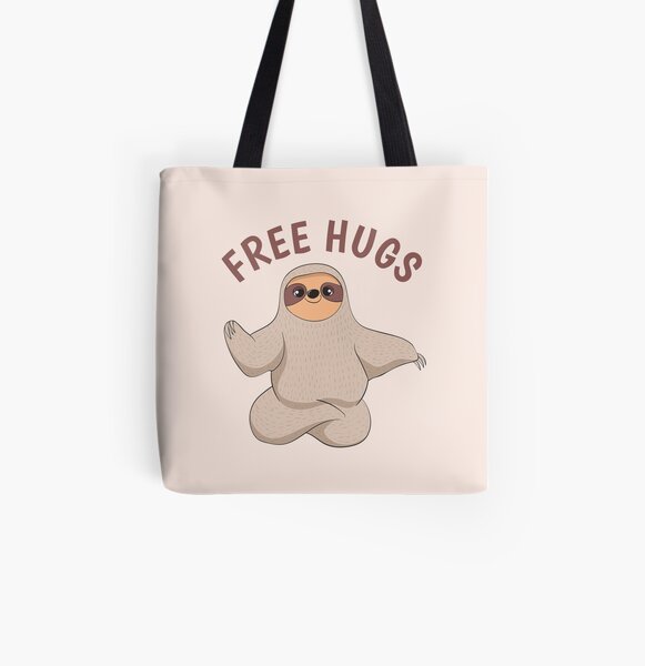 Free Sloth Hugs All Over Print Tote Bag