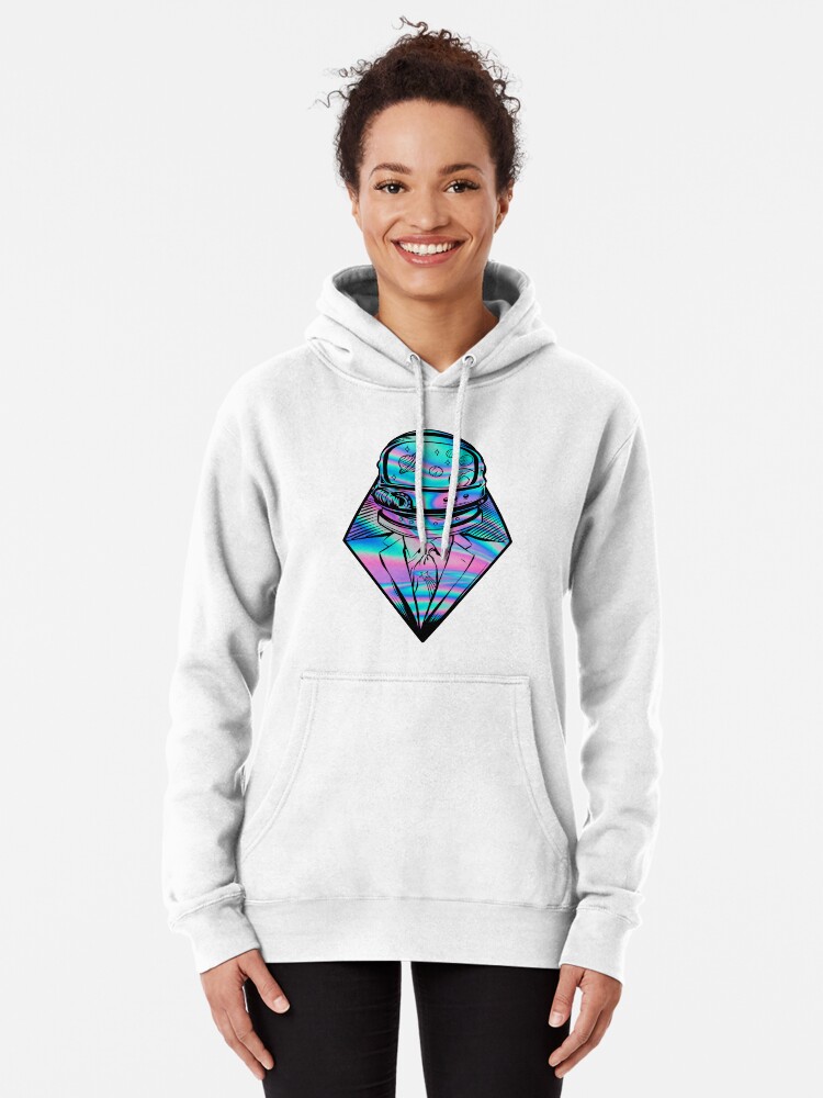 Holographic Astronaut Gentleman | Pullover Hoodie