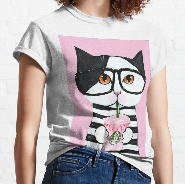 Kitty Loves The Pink Drink Classic T-Shirt