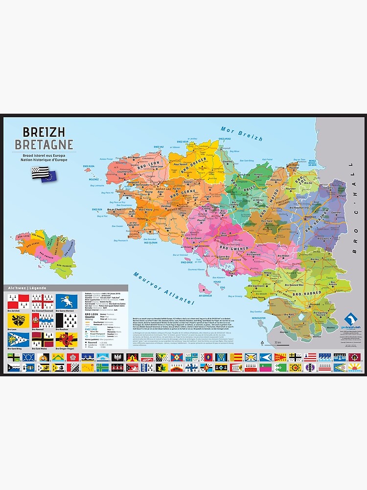 « "Breizh" : Carte des pays historiques de Bretagne » par Multinatio