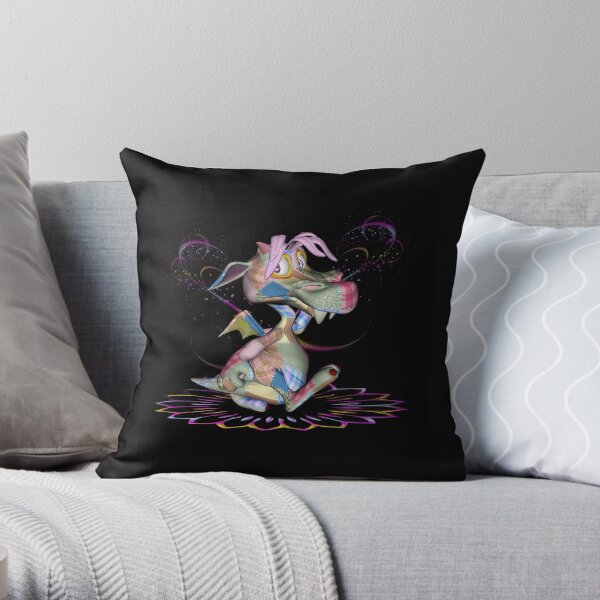 Patchwork Dragon Throw Pillow