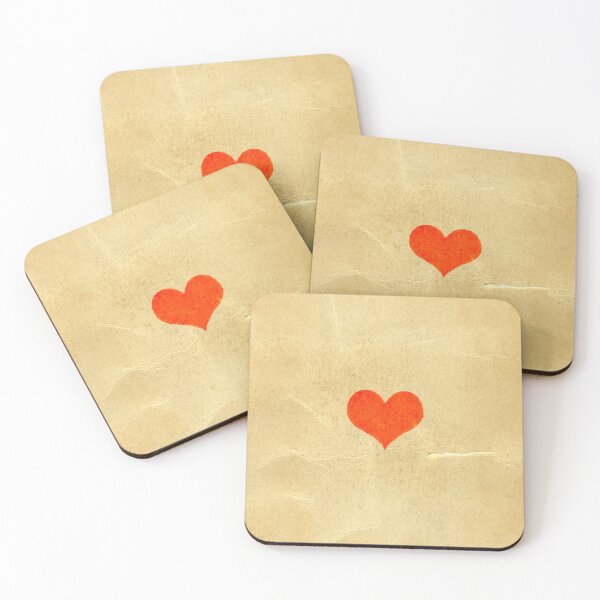 Item preview, Red heart shape on a texture of old yellowed and cracked paper designed and sold by Grégory DUBUS.