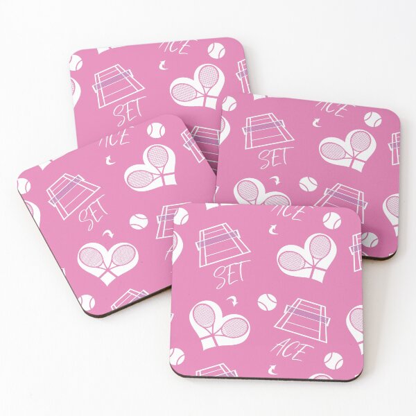 Item preview, Cute tennis pattern on pastel pink designed and sold by EvieWoj.