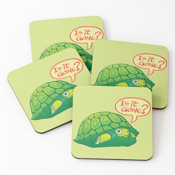 Item preview, Green turtle asking if it's good time to go out of its shell  designed and sold by Zoo-co.