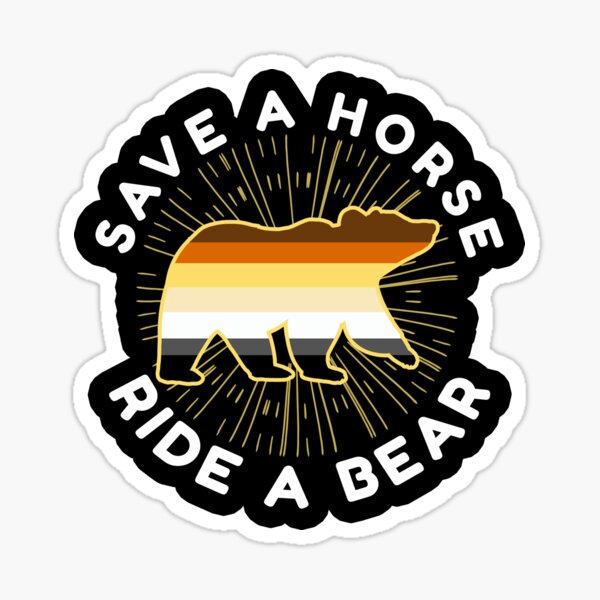 Item preview, Save A Horse Ride A Bear For Gay Pride Month designed and sold by queerappear.