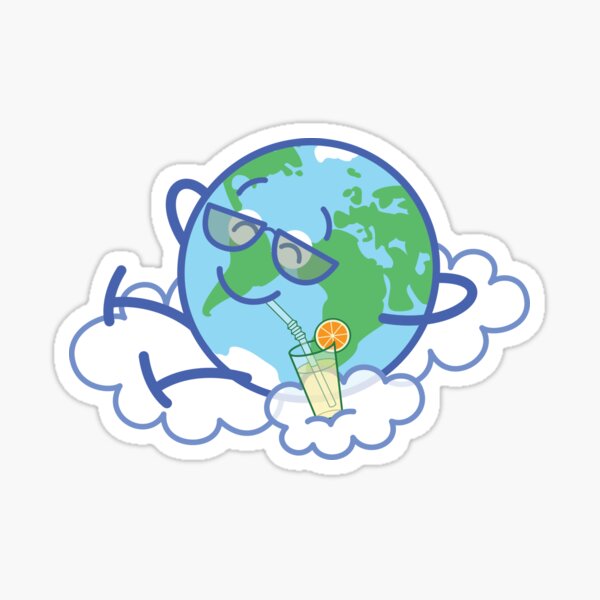  Cool planet Earth taking a well deserved break  Sticker