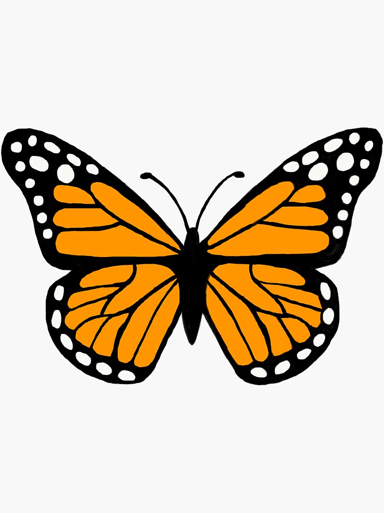 Monarch Butterfly Sticker For Sale By Cherrybombrb Redbubble 