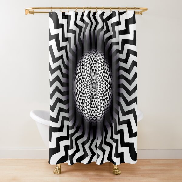 optical torus Shower Curtain