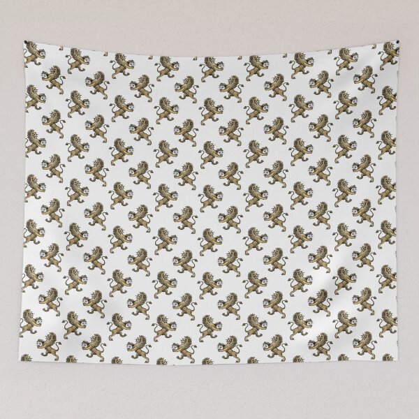 Item preview, Lions with Jewels Heraldic Gold Pattern Overlays designed and sold by digitalvintage.