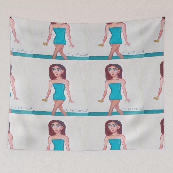 Item preview, girl in blue dress 2020 designed and sold by Diego Manuel Rodriguez.