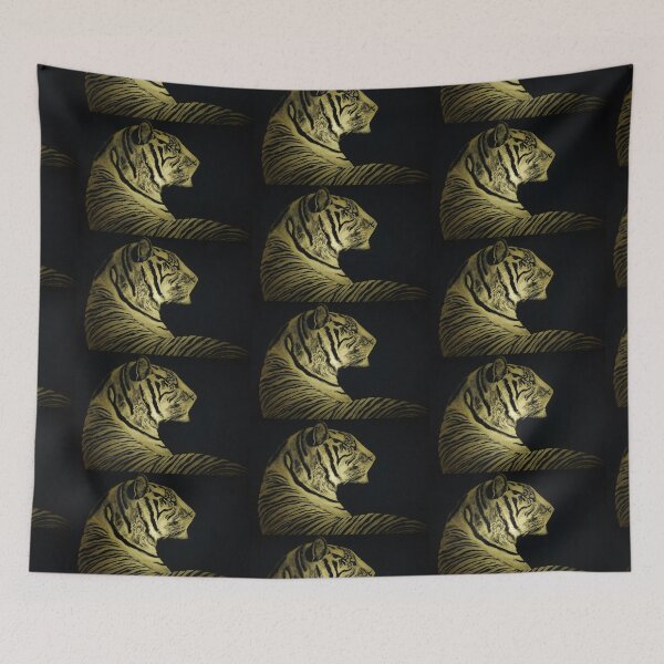 Item preview, Original Gold Tiger Painting designed and sold by SchaeferArt.