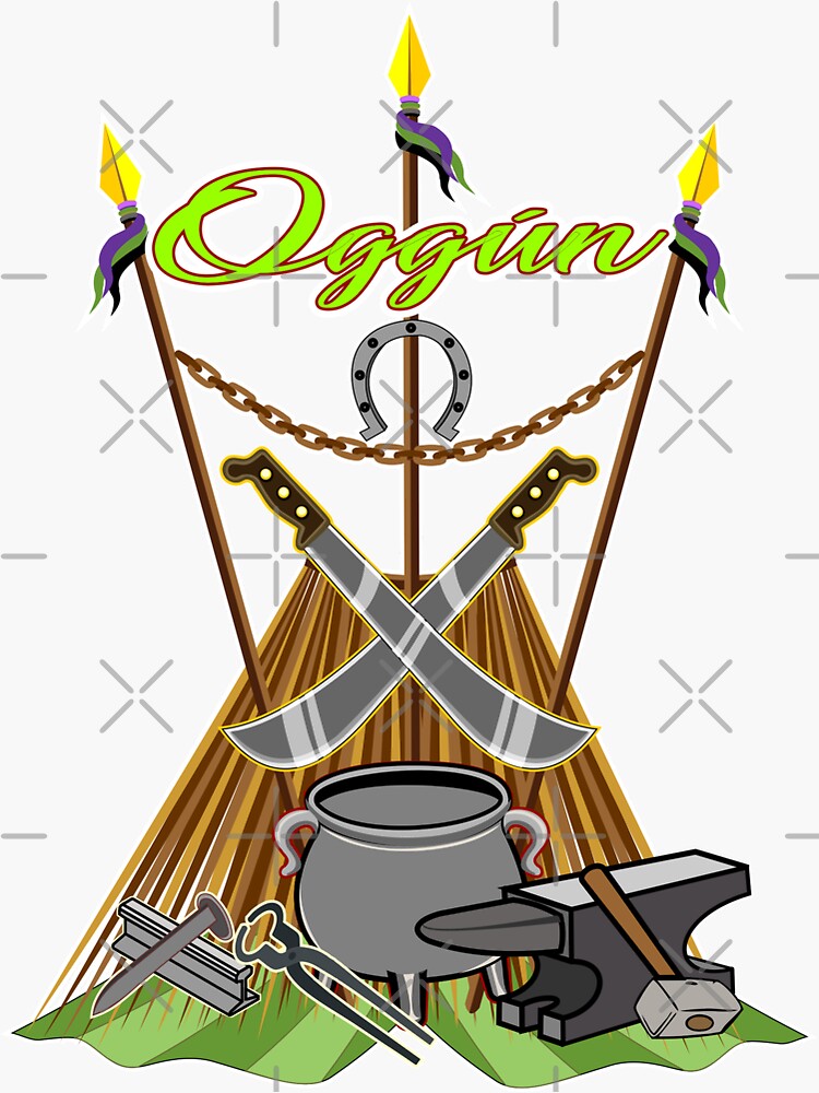 "Oggun" Sticker for Sale by Korvus78 | Redbubble