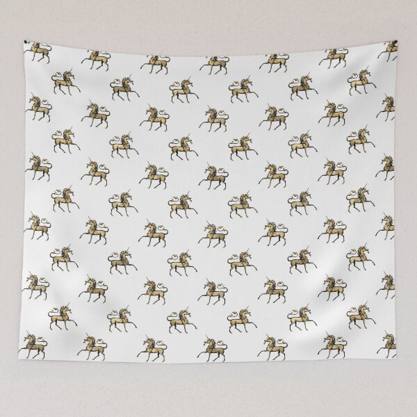 Item preview, Unicorns Heraldic Gold Pattern Overlays designed and sold by digitalvintage.