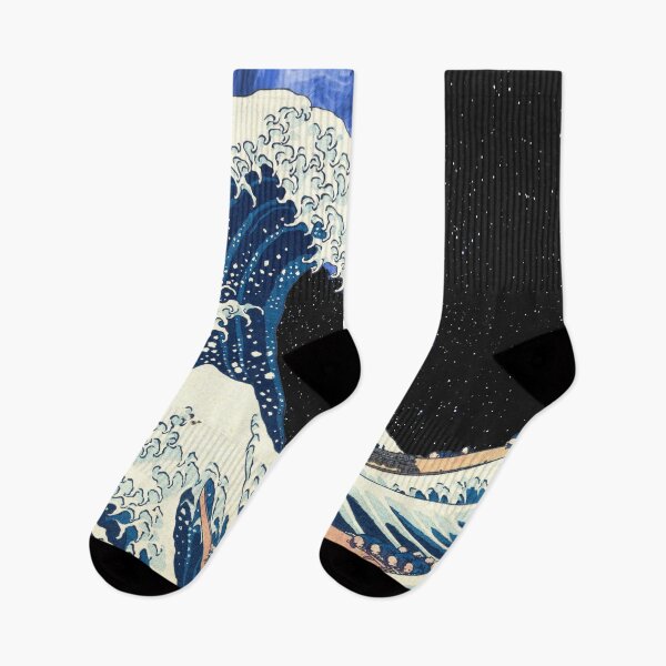 Item preview, The Great Wave Off Kanagawa Mount Fuji Eruption and Stars designed and sold by anthonylonder.