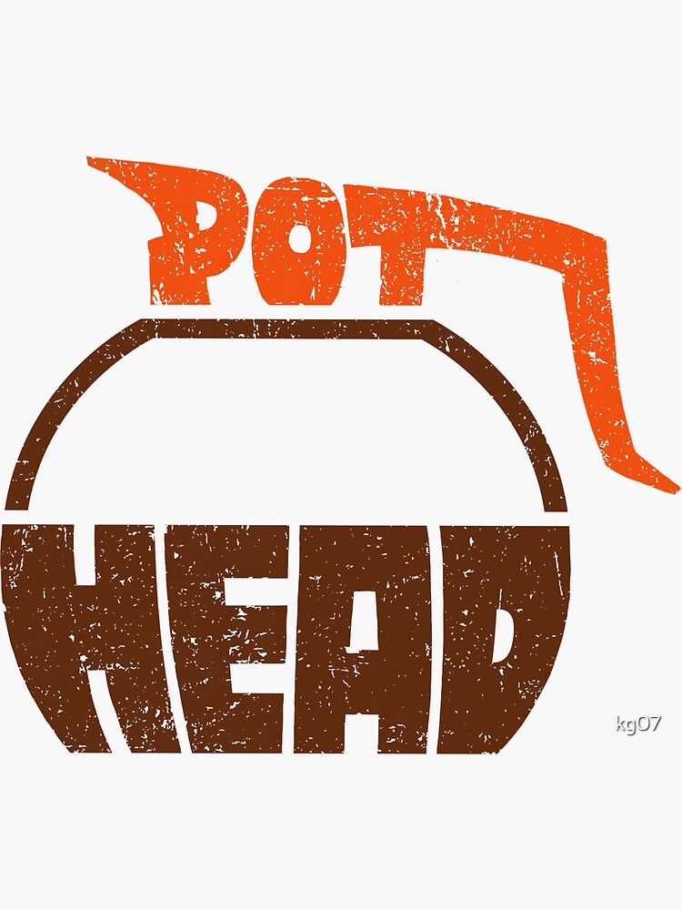 "Pot Head" Sticker by kg07 Redbubble