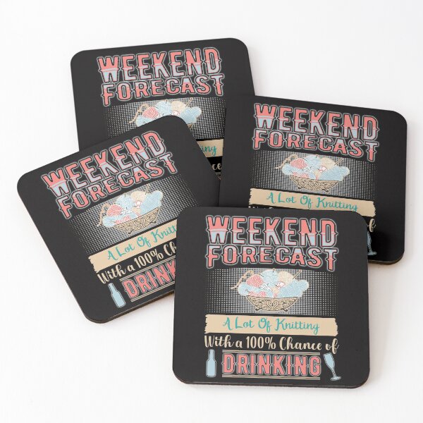 Item preview, Weekend Forecast Knitting with Drinking T Shirt designed and sold by Dan66.