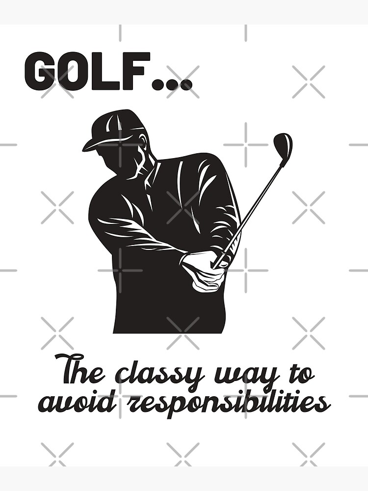 "Funny golf design" Poster by JustCreativity Redbubble