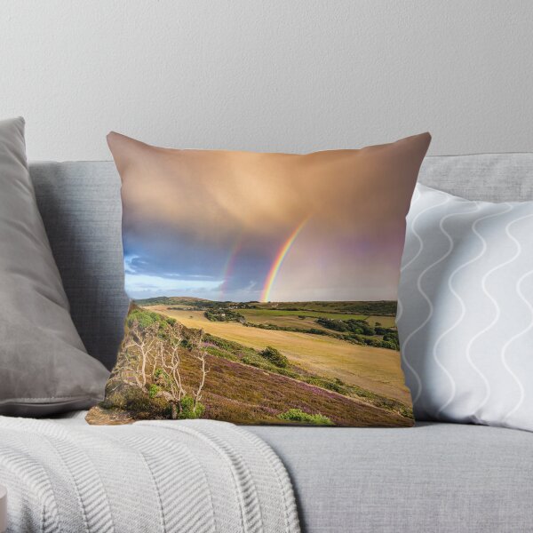 Headon Hill Rainbow Throw Pillow