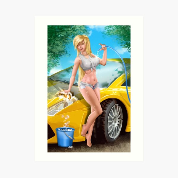 Car Wash Shorts Art Print